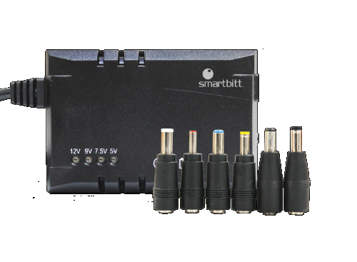 No-Break UPS Interactivo Smartbitt DC a DC Capacidad 12W, salida 5V a 12V, 6 Puntas intercambiables. Batería de 1250 mAh, Ideal para CCTV, Módem, Router, etc. Tiempo de respaldo hasta 60 Minutos*