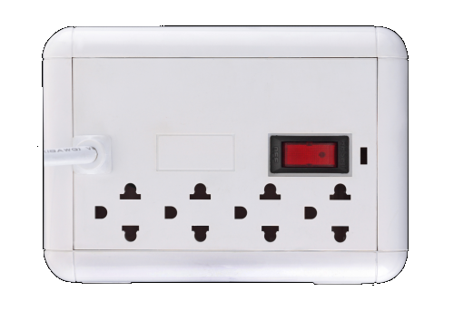 Regulador para MAC, Smartbitt 1500VA/750 Watts, 4 contactos, 4 etapas de regulación, 2 puertos USB de carga (1.0A y 2.1A) blanco acabado piano