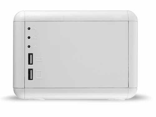Regulador para MAC, Smartbitt 1500VA/750 Watts, 4 contactos, 4 etapas de regulación, 2 puertos USB de carga (1.0A y 2.1A) blanco acabado piano